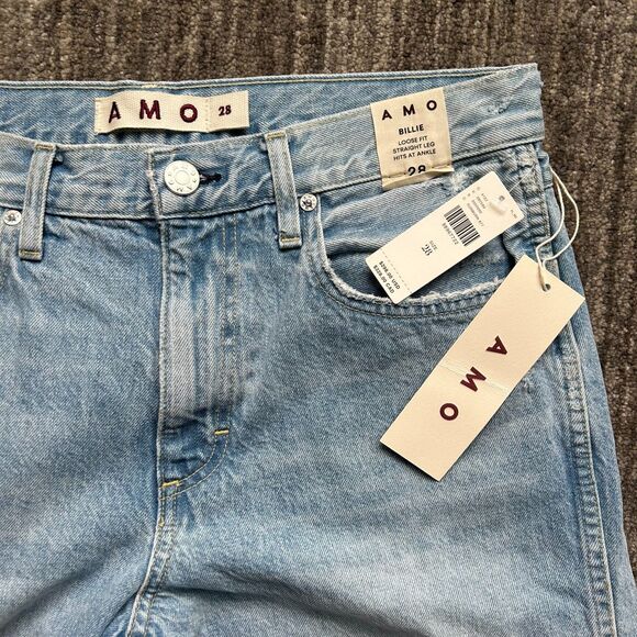 Amo Billie Jeans in Sunburn, Loose Fit, Straight Leg, Size 28 NWT - Picture 5 of 9